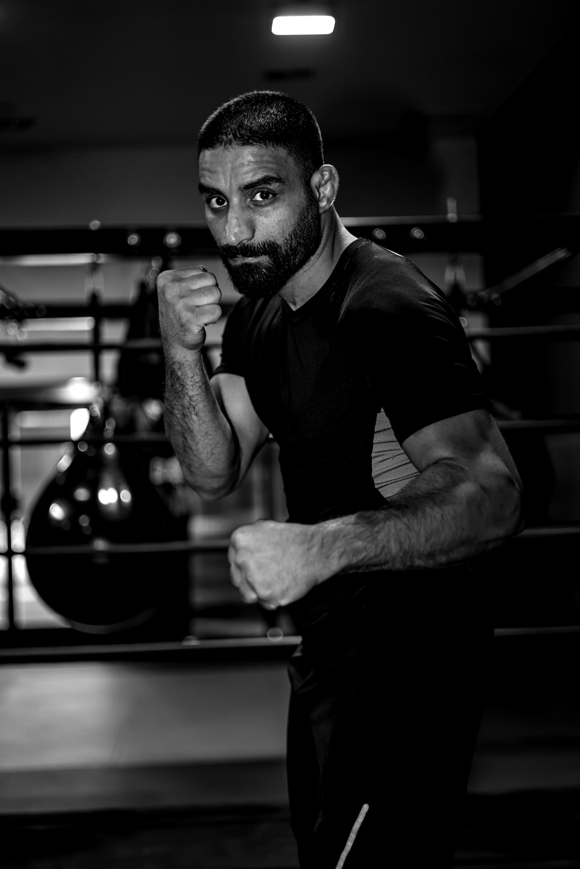 Adel Altamimi photographed in the ring at Humble Warrior