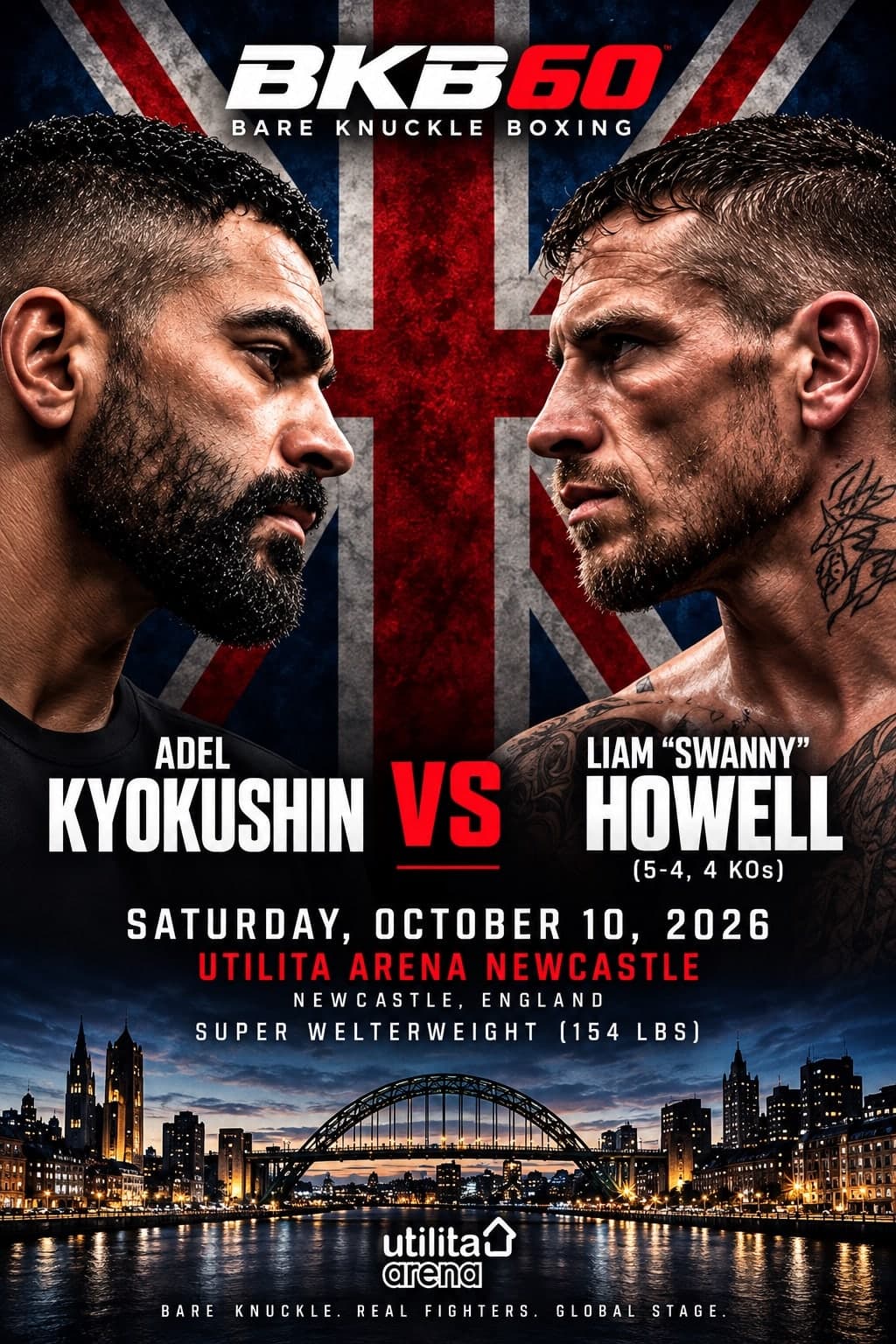 Official BKB 60 poster: Adel Altamimi versus Liam "Swanny" Howell